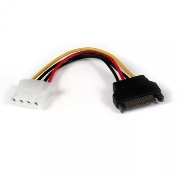 StarTech.com 6-tolline SATA–LP4 toitekaabli adapter – F/M, Molex (4-pin), SATA 15-pin, 0,1524 m, isane, isane, sirge