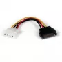 StarTech.com 6-tolline SATA–LP4 toitekaabli adapter – F/M, Molex (4-pin), SATA 15-pin, 0,1524 m, isane, isane, sirge