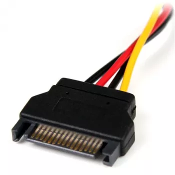 StarTech.com 6-tolline SATA–LP4 toitekaabli adapter – F/M, Molex (4-pin), SATA 15-pin, 0,1524 m, isane, isane, sirge