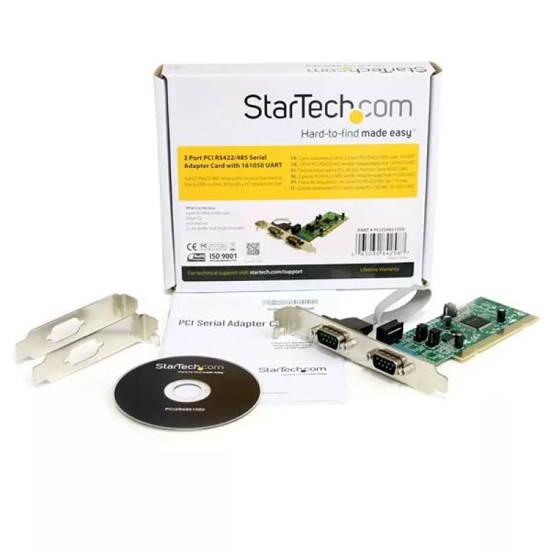 StarTech.com 2-pordiline PCI RS422/485 jadaliidese adapterkaart 161050 UARTiga