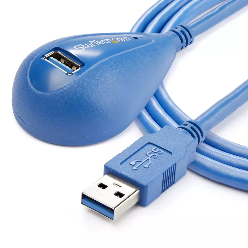 StarTech.com 1,5 m töölaua SuperSpeed USB 3.0 pikenduskaabel - A-A-pistik/emane