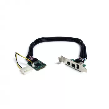 StarTech.com 3-pordiline 2b 1a 1394 Mini PCI Express FireWire kaardiadapter