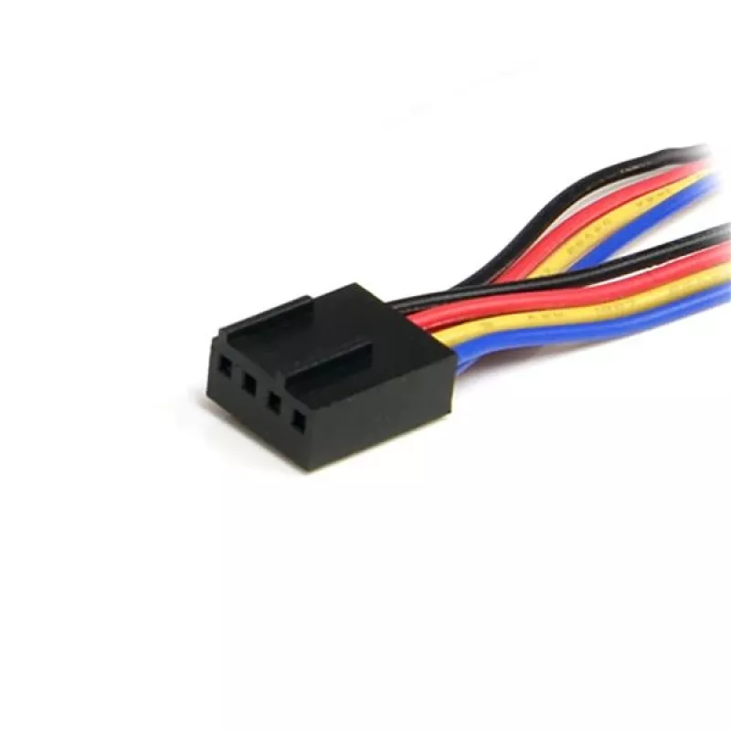 StarTech.com 12-tolline 4 kontaktiga ventilaatori toitejagaja kaabel - F/M, Molex (4 kontakti), Molex (4 kontakti), 0,31 m, isane, emane, mitmevärviline