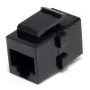 StarTech.com Cat 6 RJ45 võtmehoidja võrgupistik - F/F, Must, RJ-45, RJ-45, 90 mm, 125 mm, 2 mm