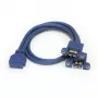 StarTech.com 2 pordiga paneelmonteeritav USB 3.0 kaabel – USB A emaplaadi pistiku kaabel ema/ema