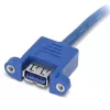 StarTech.com 2 pordiga paneelmonteeritav USB 3.0 kaabel – USB A emaplaadi pistiku kaabel ema/ema