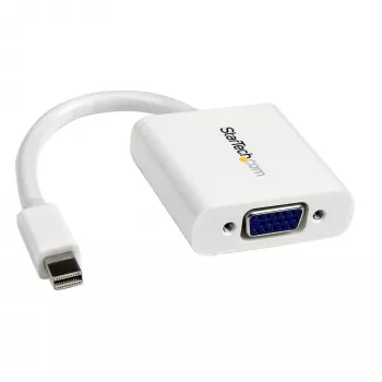 StarTech.com Mini DisplayPort–VGA-adapter – aktiivne Mini-DP–VGA-muundur – 1080p-video – mDP või Thunderbolt 1/2 Mac/PC VGA-kuvarile/projektorile/ekraanile – mDP 1.2–VGA-dongel – valge