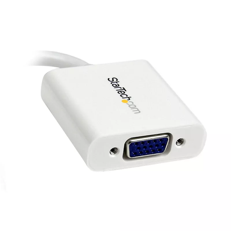 StarTech.com Mini DisplayPort–VGA-adapter – aktiivne Mini-DP–VGA-muundur – 1080p-video – mDP või Thunderbolt 1/2 Mac/PC VGA-kuvarile/projektorile/ekraanile – mDP 1.2–VGA-dongel – valge