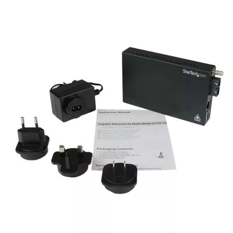 StarTech.com Gigabit Ethernet Multi Mode Fiibermeediakonverter SC 550m - 1000 Mbps