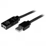 StarTech.com 35m USB 2.0 aktiivne pikenduskaabel – M/F, 35 m, USB A, USB A, USB 2.0, isane/emane, must
