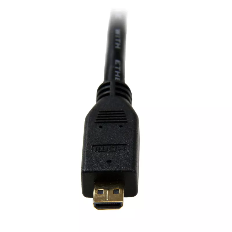 StarTech.com 1 m mikro-HDMI-HDMI-kaabel Ethernetiga – 4K 30 Hz video – vastupidav kiire mikro-HDMI tüüp D HDMI 1.4 adapterkaabel/muundurjuhe – UHD HDMI monitorid/telerid/kuvarid – isane/isane
