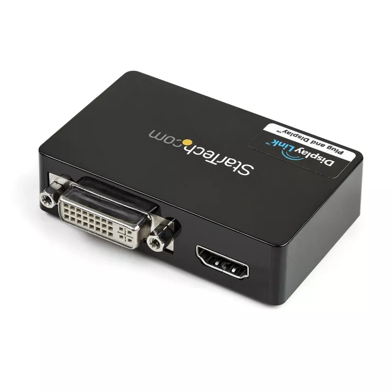 StarTech.com USB 3.0 HDMI/DVI-adapter - 2048x1152, 3.2 Gen 1 (3.1 Gen 1), USB tüüp-B, DVI-väljund, HDMI-väljund, 2048 x 1152 pikslit
