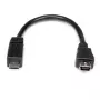 StarTech.com 6in Micro USB to Mini USB adapterkaabel M/F, 0,15 m, Mini-USB B, Micro-USB A, Isane/Emane, Must