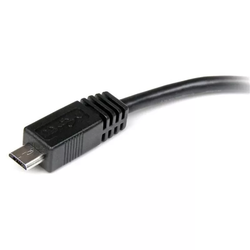 StarTech.com 6in Micro USB to Mini USB adapterkaabel M/F, 0,15 m, Mini-USB B, Micro-USB A, Isane/Emane, Must