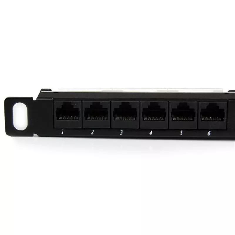 StarTech.com 24-pordine 0,5U Cat5e patch-paneel – RJ45 Ethernet riiulisse paigaldatav Cat 5e 110 patch-paneel