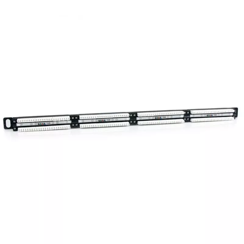 StarTech.com 24-pordine 0,5U Cat5e patch-paneel – RJ45 Ethernet riiulisse paigaldatav Cat 5e 110 patch-paneel