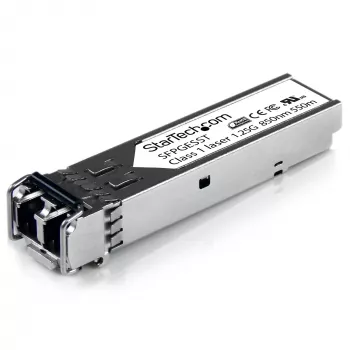 StarTech.com Cisco SFP-GE-S-iga ühilduv SFP-moodul - 1000BASE-SX - 1GbE mitmemoodiline fiiberoptiline MMF-optiline transiiver - 1GE Gigabit Ethernet SFP - LC 550m - 850nm - DDM Cisco IE3400, IE3300, IE3200