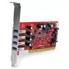 StarTech.com 4-pordiline PCI USB 3.0 adapterkaart SATA/SP4 toitega