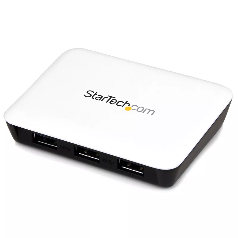 StarTech.com USB 3.0 Gigabit Etherneti NIC võrguadapter 3-pordilise jaoturiga – valge
