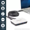 StarTech.com USB 3.0 Gigabit Etherneti NIC võrguadapter 3-pordilise jaoturiga – valge