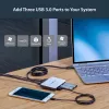 StarTech.com USB 3.0 Gigabit Etherneti NIC võrguadapter 3-pordilise jaoturiga – valge