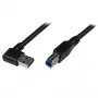 StarTech.com 1 m must SuperSpeed USB 3.0 kaabel – täisnurkne A-pistik isase B-pistikuga – m/m