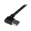 StarTech.com 1 m must SuperSpeed USB 3.0 kaabel – täisnurkne A-pistik isase B-pistikuga – m/m