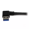 StarTech.com 1 m must SuperSpeed USB 3.0 kaabel – täisnurkne A-pistik isase B-pistikuga – m/m