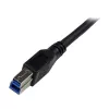 StarTech.com 1 m must SuperSpeed USB 3.0 kaabel – täisnurkne A-pistik isase B-pistikuga – m/m