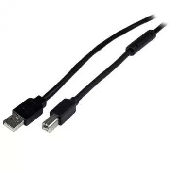 StarTech.com 20 m aktiivne USB 2.0 A-B kaabel, pikk USB-kaabel, USB-printerikaabel, 1x USB A (isas), 1x USB B (isas), must