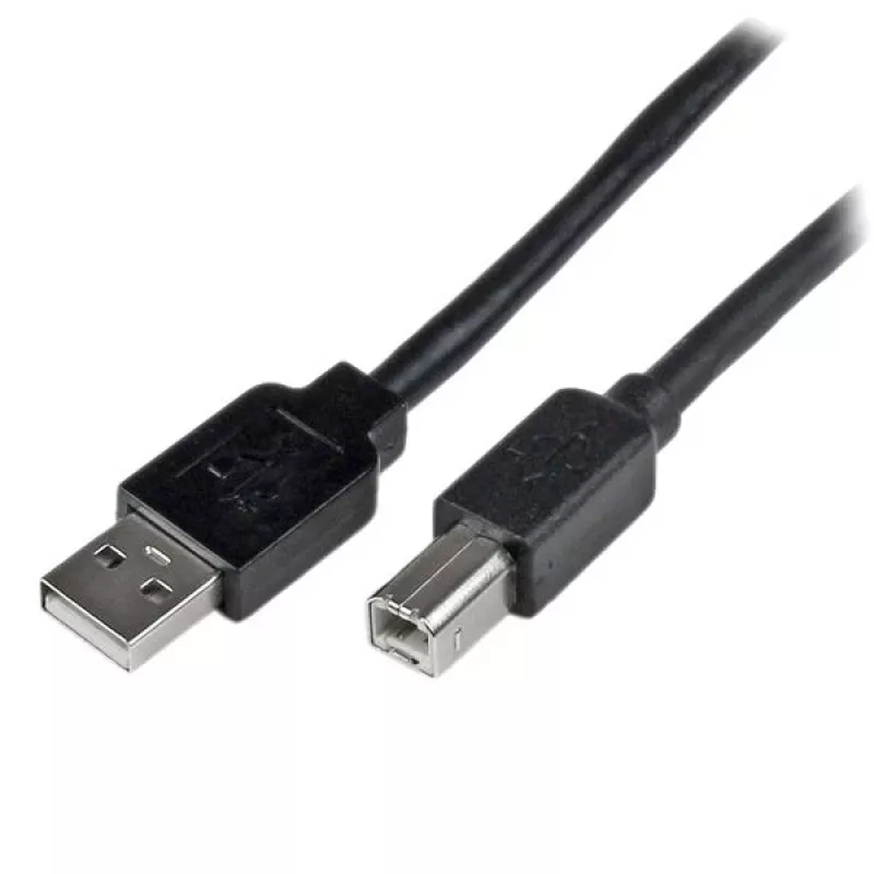 StarTech.com 20 m aktiivne USB 2.0 A-B kaabel, pikk USB-kaabel, USB-printerikaabel, 1x USB A (isas), 1x USB B (isas), must