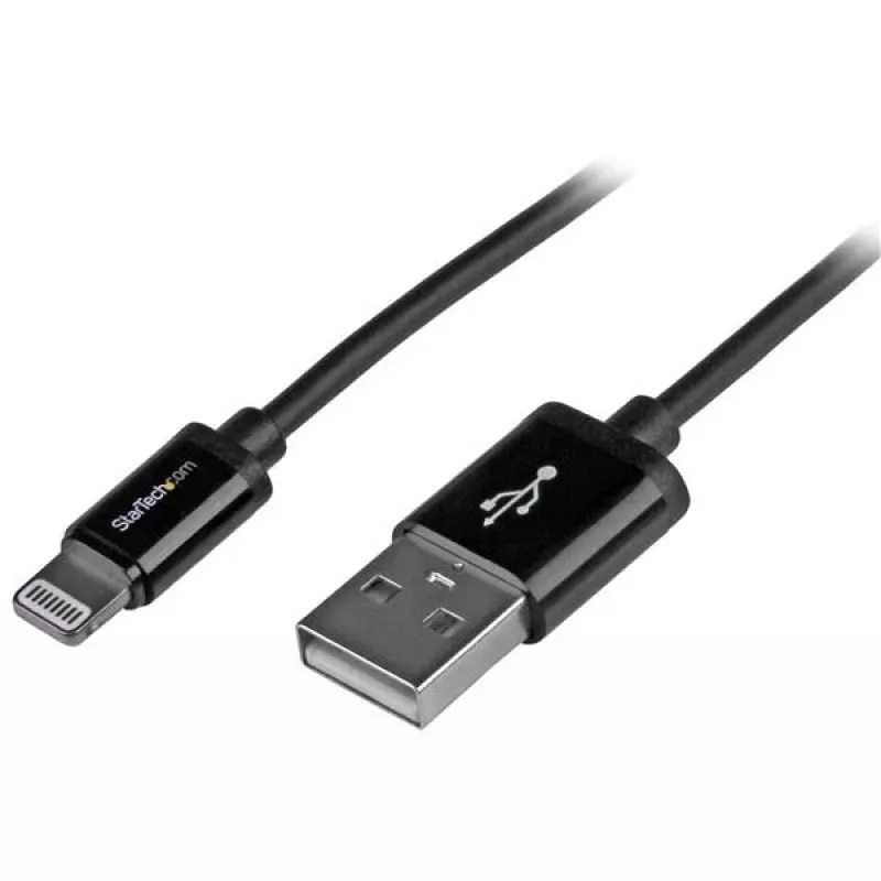 StarTech.com 1 m (3 jalga) USB-Lightningi kaabel – iPhone’i / iPadi / iPodi laadimiskaabel – kiirlaadimisega Lightning–USB-kaabel – Apple MFi sertifitseeritud – must