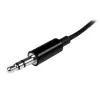 StarTech.com Must õhuke Mini Jack kõrvaklappide jaoturkaabel – 3,5 mm isane 2 x 3,5 mm emasele