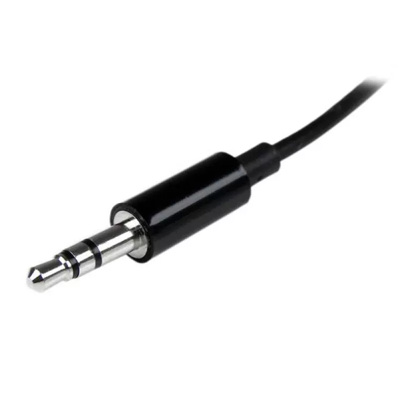 StarTech.com Must õhuke Mini Jack kõrvaklappide jaoturkaabel – 3,5 mm isane 2 x 3,5 mm emasele