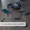 StarTech.com Must õhuke Mini Jack kõrvaklappide jaoturkaabel – 3,5 mm isane 2 x 3,5 mm emasele