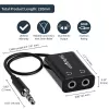 StarTech.com Must õhuke Mini Jack kõrvaklappide jaoturkaabel – 3,5 mm isane 2 x 3,5 mm emasele