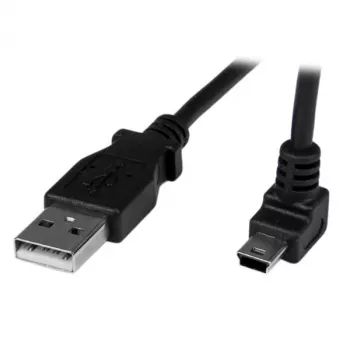StarTech.com 1m Mini USB kaabel - A kuni ülesnurga Mini B, 1 m, USB A, Mini-USB B, USB 2.0, Isane/Isane, Must