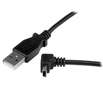 StarTech.com 1m Mini USB kaabel - A kuni ülesnurga Mini B, 1 m, USB A, Mini-USB B, USB 2.0, Isane/Isane, Must