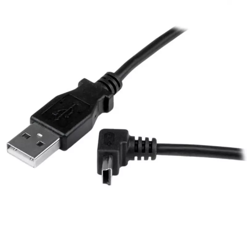 StarTech.com 1m Mini USB kaabel - A kuni ülesnurga Mini B, 1 m, USB A, Mini-USB B, USB 2.0, Isane/Isane, Must