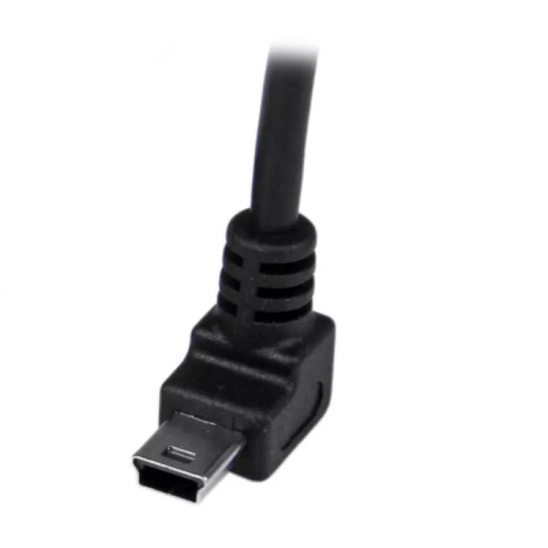 StarTech.com 1m Mini USB kaabel - A kuni ülesnurga Mini B, 1 m, USB A, Mini-USB B, USB 2.0, Isane/Isane, Must