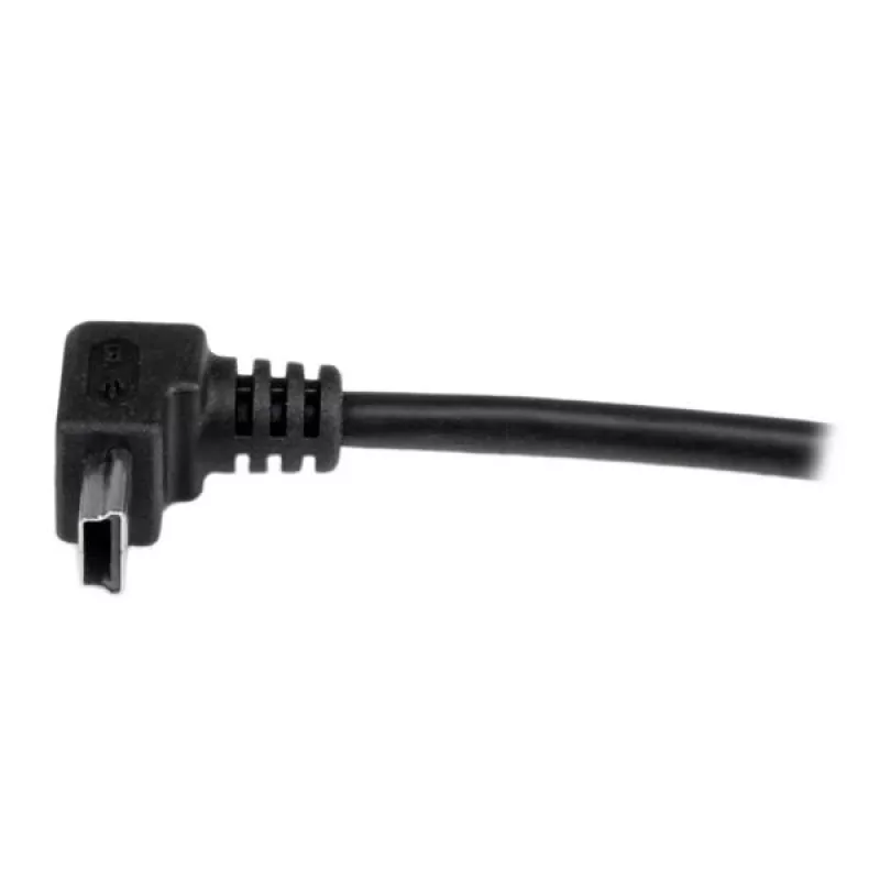 StarTech.com 1m Mini USB kaabel - A kuni ülesnurga Mini B, 1 m, USB A, Mini-USB B, USB 2.0, Isane/Isane, Must