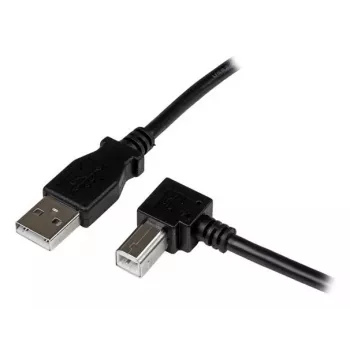 StarTech.com 1m USB 2.0 A to Right Angle B kaabel - M/M, 1 m, USB A, USB B, USB 2.0, Male/Male, Must