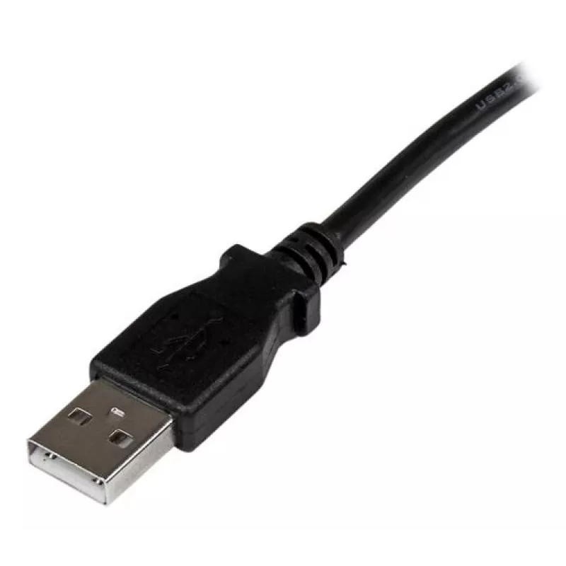 StarTech.com 1m USB 2.0 A to Right Angle B kaabel - M/M, 1 m, USB A, USB B, USB 2.0, Male/Male, Must