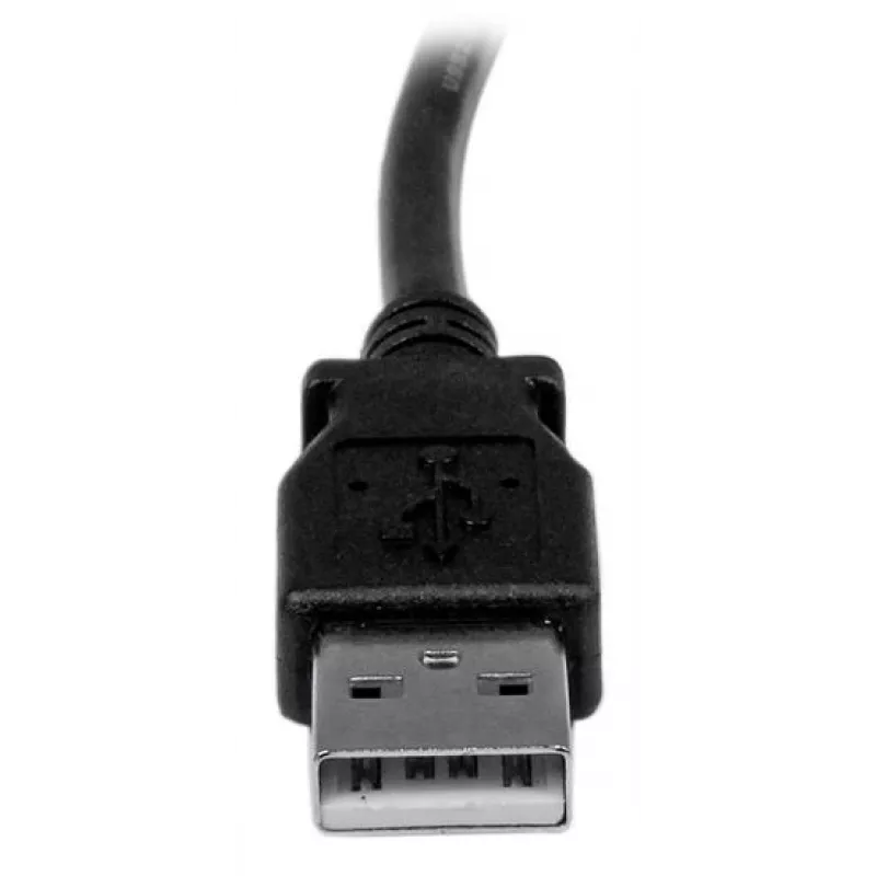 StarTech.com 1m USB 2.0 A to Right Angle B kaabel - M/M, 1 m, USB A, USB B, USB 2.0, Male/Male, Must