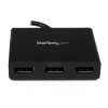 StarTech.com 3-pordiline mitme monitori adapter – DisplayPort 1.2 MST jaotur kahe 4K 30 Hz ja ühe 1080p jaoks – videolaotur laiendatud töölauarežiimile ainult Windowsi arvutites – DP–3x DP monitorid
