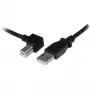 StarTech.com 2m USB 2.0 A vasaknurga B-kaabel - M/M, 2 m, USB A, USB B, USB 2.0, Isane/Isane, Must