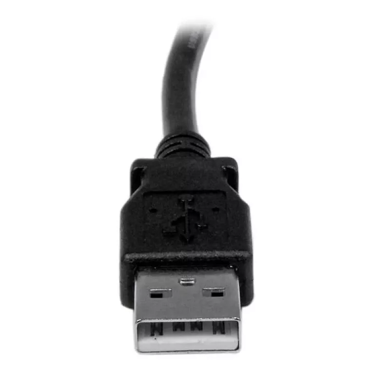 StarTech.com 2m USB 2.0 A vasaknurga B-kaabel - M/M, 2 m, USB A, USB B, USB 2.0, Isane/Isane, Must