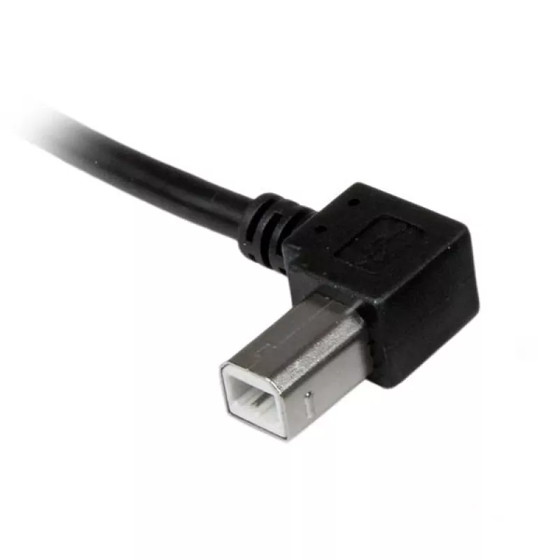 StarTech.com 2m USB 2.0 A vasaknurga B-kaabel - M/M, 2 m, USB A, USB B, USB 2.0, Isane/Isane, Must