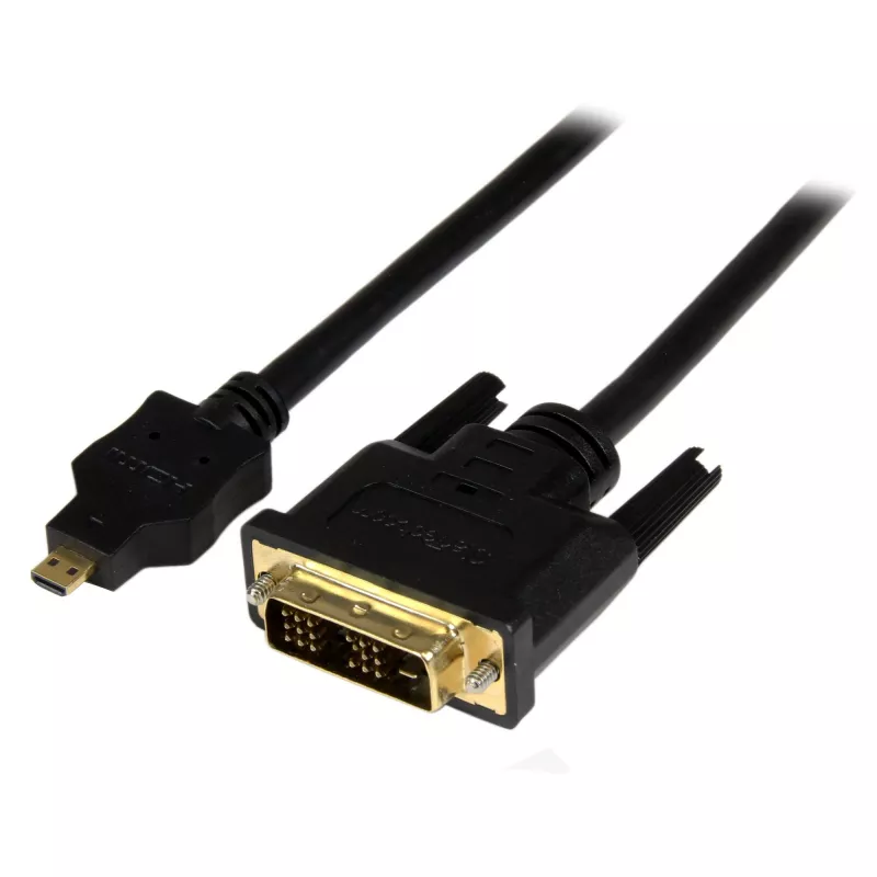 StarTech.com 6 jala (2 m) Micro-HDMI-DVI-kaabel – Micro-HDMI-DVI-adapterkaabel – Micro-HDMI Type-D seade DVI-D Single Link monitori/kuvari/projektori video muundurjuhe – vastupidav
