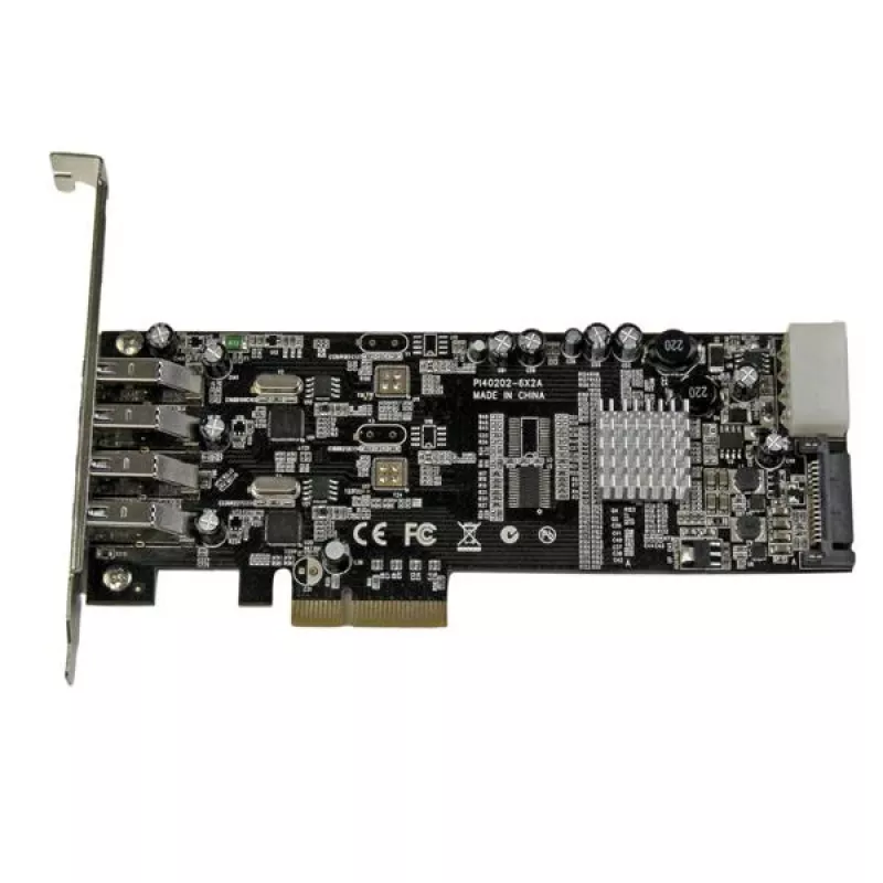 StarTech.com 4-pordiline PCI Express (PCIe) SuperSpeed USB 3.0 kaardiadapter kahe pühendatud 5 Gbps kanaliga – UASP – SATA / LP4 toide